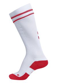 Getry piłkarskie dla dorosłych Hummel Element Football Sock. Kolor: biały, wielokolorowy, czerwony. Sport: piłka nożna