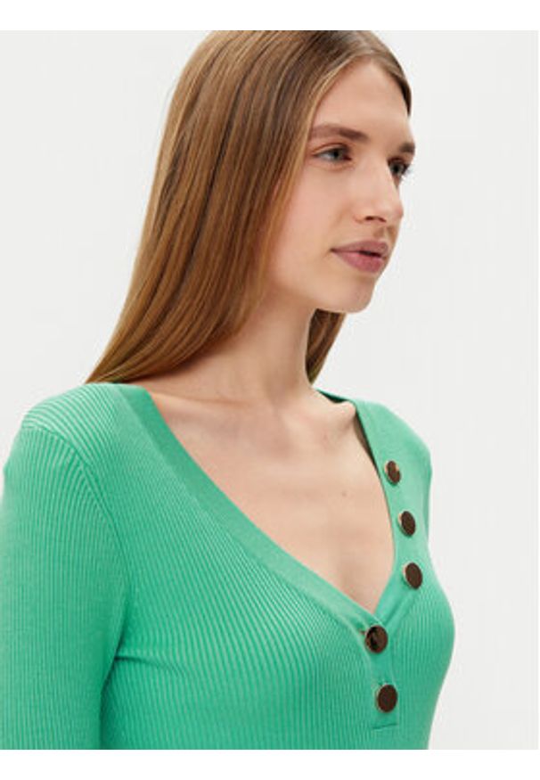 Morgan Sweter 201-MBANBI.N Zielony Slim Fit. Kolor: zielony. Materiał: wiskoza