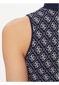 Guess Sweter Lise W3YR26 Z37K0 Granatowy Regular Fit. Kolor: niebieski. Materiał: syntetyk, wiskoza #4