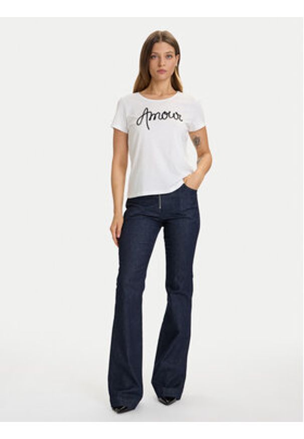 Morgan T-Shirt 252-DMIO Biały Slim Fit. Kolor: biały. Materiał: bawełna