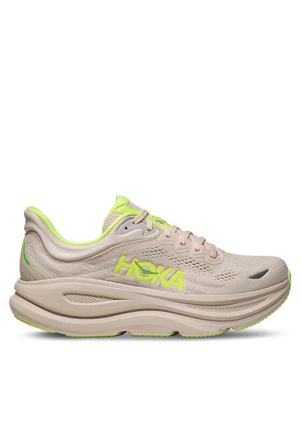 HOKA - Hoka Buty do biegania Bondi 9 1162011 Beżowy. Kolor: beżowy. Materiał: materiał