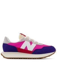 Buty New Balance GS237EG - multikolor. Okazja: na co dzień. Zapięcie: sznurówki. Kolor: wielokolorowy. Materiał: skóra, zamsz, materiał, guma, syntetyk. Szerokość cholewki: normalna