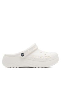 Crocs Klapki BAYA PLATFORM CLOG 208186-100 Biały. Kolor: biały. Materiał: syntetyk. Obcas: na platformie