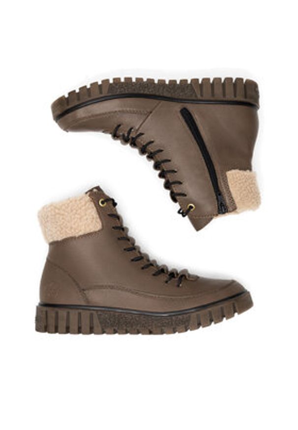 Rieker Trzewiki Y3465-24 Beżowy. Kolor: beżowy. Materiał: materiał