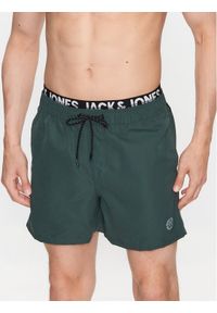 Jack & Jones - Jack&Jones Szorty kąpielowe Fiji 12227254 Zielony Regular Fit. Kolor: zielony. Materiał: syntetyk