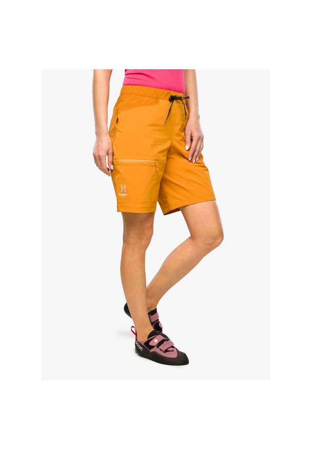Haglöfs - Spodenki wspinaczkowe damskie Haglofs ROC Lite Standart Shorts. Kolor: brązowy. Długość: krótkie