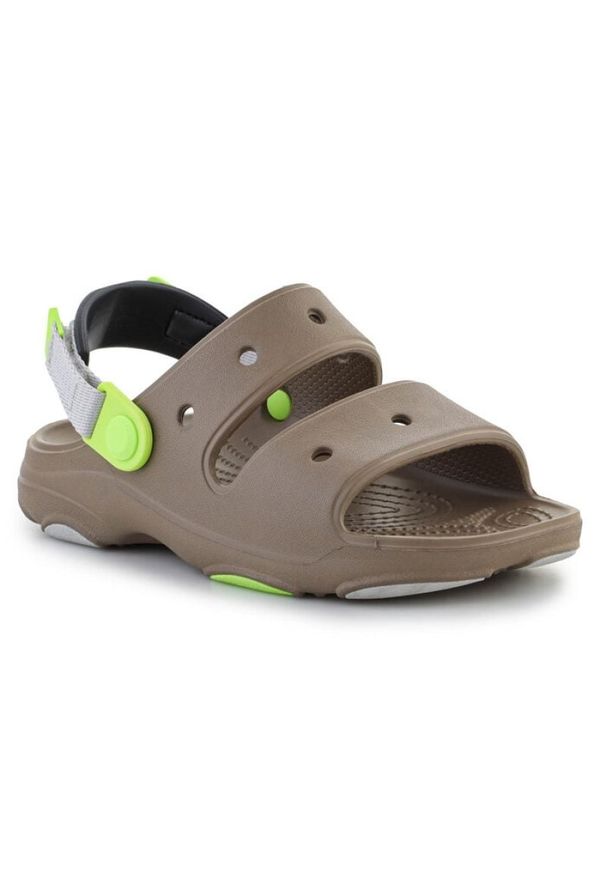 Sandały Crocs All-Terrain Jr 207707-2F9 brązowe. Kolor: brązowy. Materiał: materiał, guma. Sezon: lato