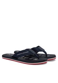 TOMMY HILFIGER - Tommy Hilfiger Japonki Massage Beach Sandal FM0FM06006 Granatowy. Kolor: niebieski. Materiał: materiał #6