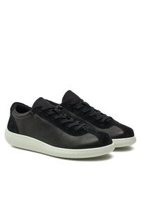 ecco - ECCO Sneakersy Soft Zero W 22025351052 Czarny. Kolor: czarny. Materiał: zamsz, skóra #4