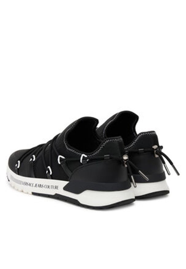 Versace Jeans Couture Sneakersy 79YA3SA6 ZS915 Czarny. Kolor: czarny. Materiał: materiał