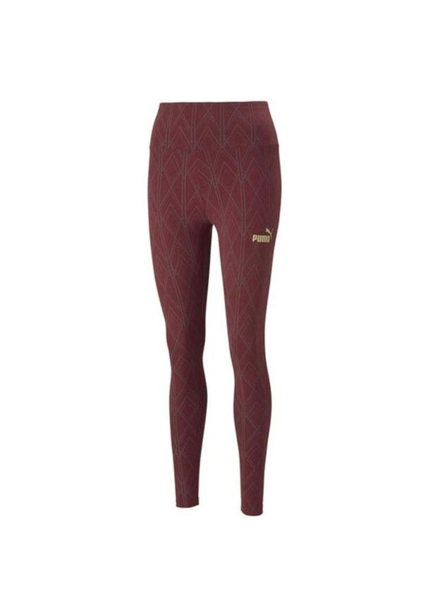 Legginsy sportowe damskie Puma Power Deco Glam. Kolor: czerwony