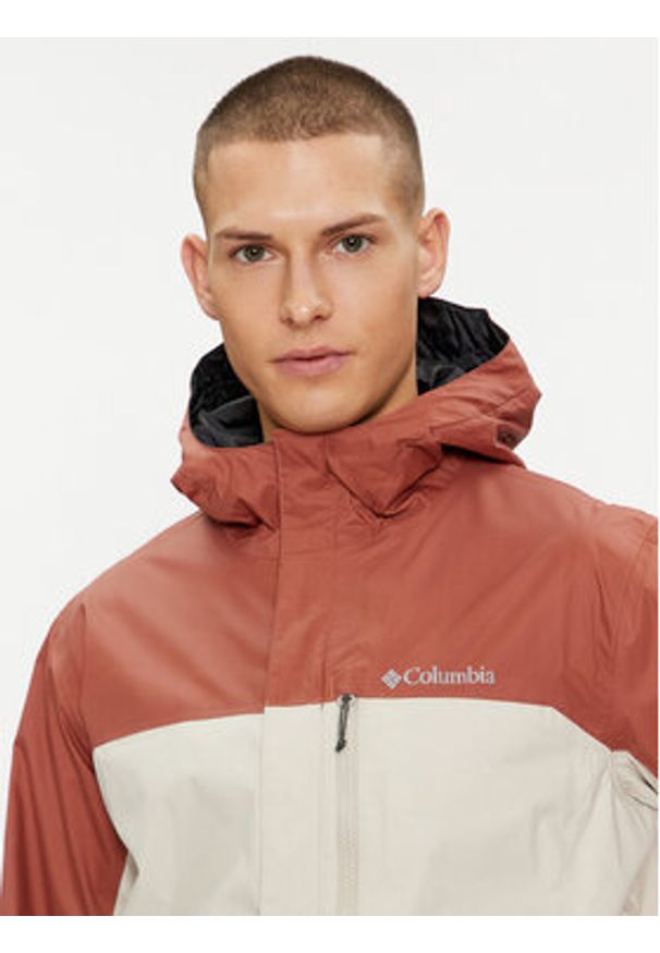 columbia - Columbia Kurtka przeciwdeszczowa Pouring Adventure™ II 1760061 Beżowy Regular Fit. Kolor: beżowy. Materiał: syntetyk
