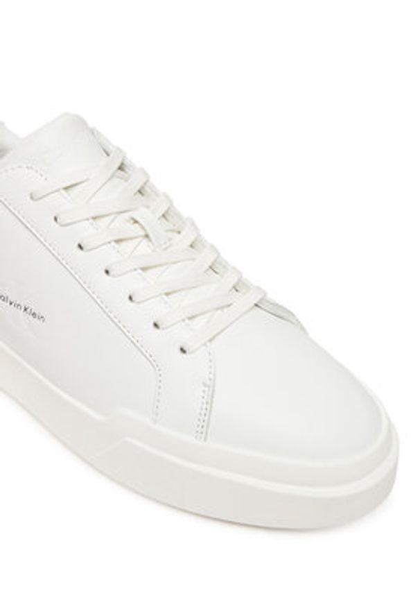 Calvin Klein Sneakersy Chunky Cupsole Laceup Lth YM0YM01344 Biały. Kolor: biały. Materiał: skóra