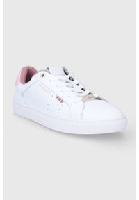 Trussardi Jeans - Trussardi buty kolor biały. Nosek buta: okrągły. Zapięcie: sznurówki. Kolor: biały. Materiał: guma #4