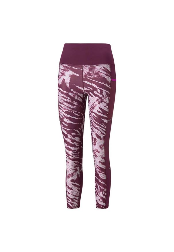 Legginsy Puma Run 5K Graphic Hw 7/8 Tight W 12 Damskie. Kolor: fioletowy. Sport: bieganie