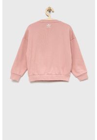 adidas Originals bluza dziecięca HC4559 kolor różowy z nadrukiem. Kolor: różowy. Materiał: bawełna, poliester. Wzór: nadruk #2