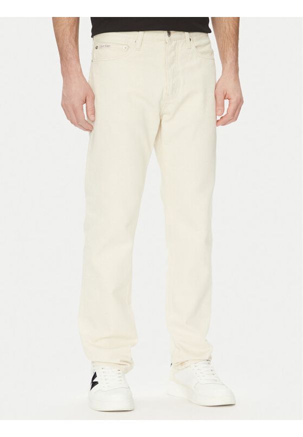 Calvin Klein Jeans Jeansy J30J327539 Biały Straight Fit. Kolor: biały