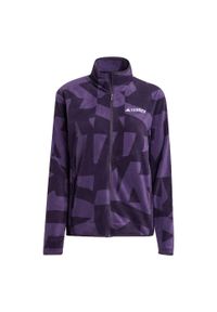 Adidas - Bluza Terrex Multi Printed Full-Zip Fleece. Kolor: wielokolorowy, czarny, fioletowy. Materiał: polar, materiał
