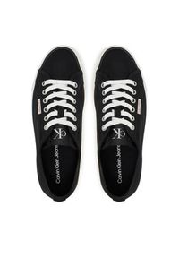 Calvin Klein Jeans Tenisówki Vulc Flatform Ctn Logo Tag YW0YW01838 Czarny. Kolor: czarny. Materiał: materiał #4