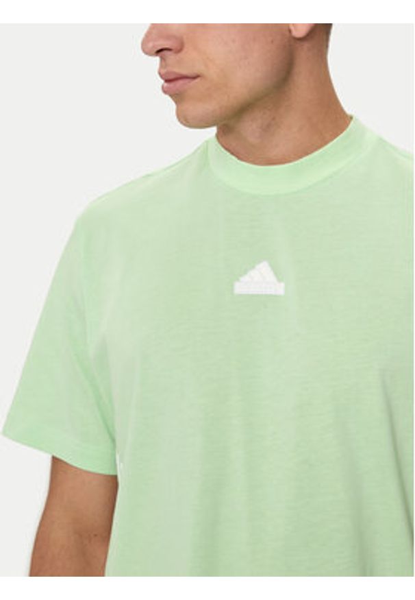 Adidas - adidas T-Shirt Future Icons 3-Stripes IR9169 Zielony Loose Fit. Kolor: zielony. Materiał: bawełna