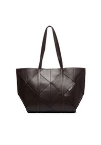 Calvin Klein Torebka Woven Medium Carryall LV04F3548G Brązowy. Kolor: brązowy. Materiał: skórzane #1
