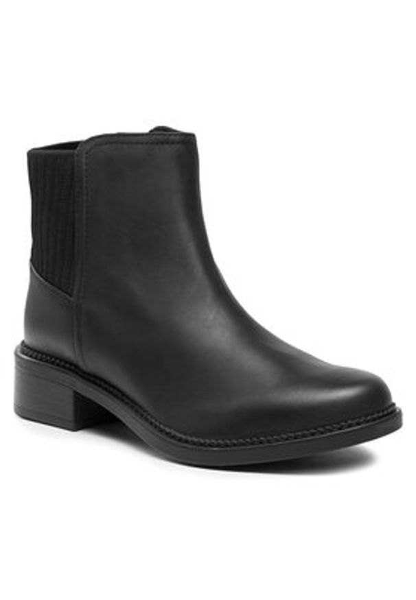 Clarks Botki Maye Palm 261743544 Czarny. Kolor: czarny. Materiał: skóra