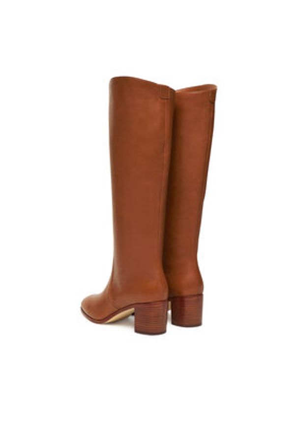 Lauren Ralph Lauren - LAUREN RALPH LAUREN Kozaki Charly Bo Tal 802974388001 Brązowy. Kolor: brązowy. Materiał: skóra