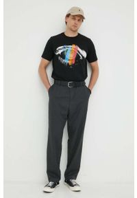 PS PAUL SMITH - PS Paul Smith t-shirt bawełniany kolor czarny z nadrukiem. Kolor: czarny. Materiał: bawełna. Wzór: nadruk. Styl: klasyczny #5