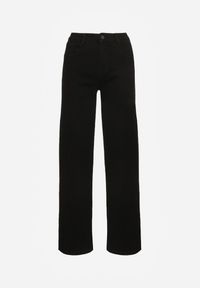 Renee - Czarne Jeansy High Waist z Szeroką Nogawką Riloresa. Okazja: na spacer, na co dzień. Stan: podwyższony. Kolor: czarny. Styl: casual, klasyczny, wizytowy #5