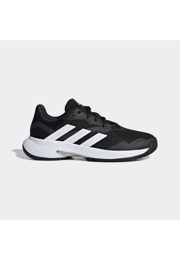 Adidas - Buty do tenisa damskie adidas Courtjam Control. Kolor: czarny, szary, biały, wielokolorowy. Materiał: materiał. Sport: tenis