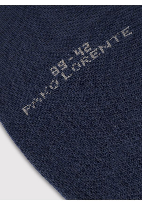 Pako Lorente - PAKO LORENTE - Granatowe stopki męskie trójpak. Kolor: niebieski. Wzór: gładki