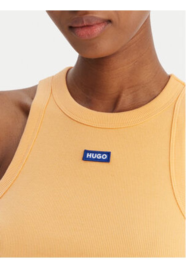 Hugo - HUGO Top Baby 50511450 Pomarańczowy Slim Fit. Kolor: pomarańczowy. Materiał: bawełna