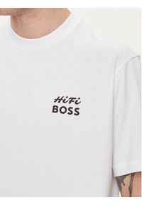 BOSS - Boss T-Shirt Te_Records 50515553 Biały Relaxed Fit. Kolor: biały. Materiał: bawełna #4