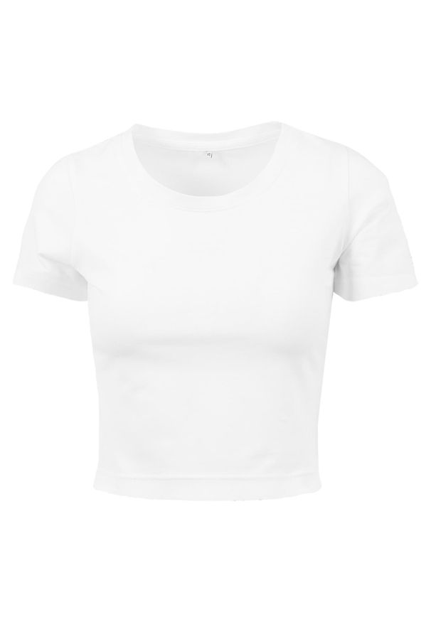 BUILD YOUR BRAND - Damska Crop Top. Kolor: biały