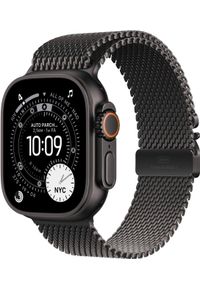 APPLE - Apple Watch Ultra 3 GPS + Cellular 49mm Black Titanium Case with Black Titanium Milanese Loop - Large