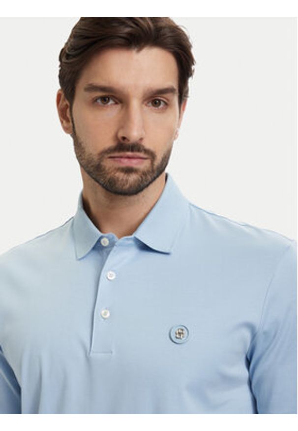 BOSS Polo C-Parris 50555829 Niebieski jasny Regular Fit. Typ kołnierza: polo. Kolor: niebieski. Materiał: bawełna