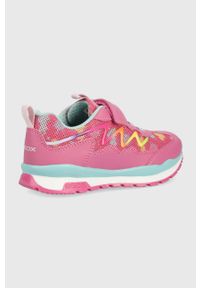 Geox buty dziecięce kolor różowy. Nosek buta: okrągły. Zapięcie: rzepy. Kolor: różowy #2