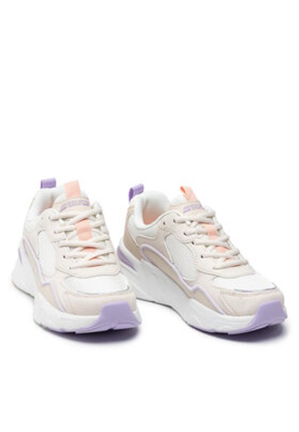 skechers - Skechers Sneakersy BOBS Chill Zone 117041/WNT Beżowy. Kolor: beżowy. Materiał: skóra