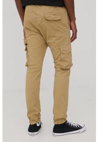 Brave Soul spodnie męskie kolor beżowy joggery. Kolor: beżowy #3