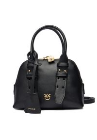 Pinko - PINKO Torebka Bowling Bag Zip Mini AI 25-26 PLTT 105333 A0QO Czarny. Kolor: czarny. Materiał: skórzane