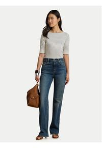 Lauren Ralph Lauren - LAUREN RALPH LAUREN Bluzka Judy 200P13919005 Kremowy Regular Fit. Kolor: kremowy. Materiał: bawełna #5