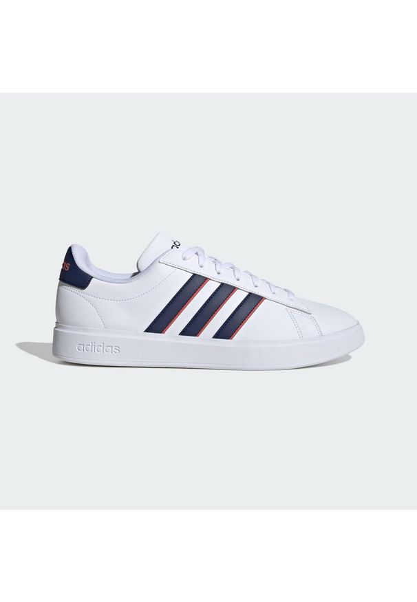 Adidas - Buty Grand Court Cloudfoam Comfort. Kolor: biały, czerwony, wielokolorowy, niebieski. Materiał: materiał. Model: Adidas Cloudfoam