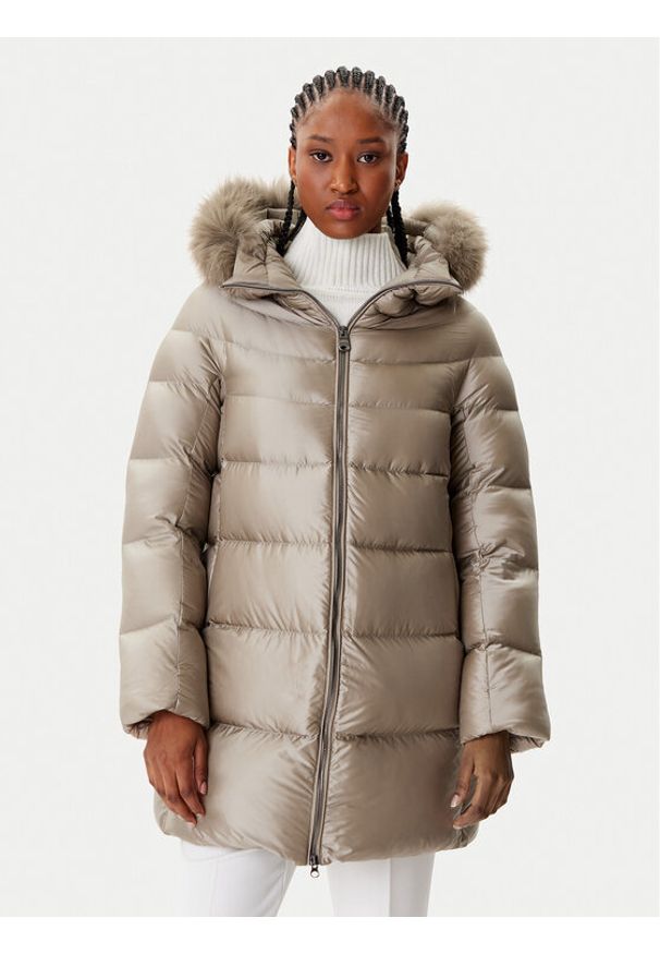 Hetrego - Hetregó Kurtka puchowa Hanna 8P602F 25WD02 Beżowy Regular Fit. Kolor: beżowy. Materiał: syntetyk