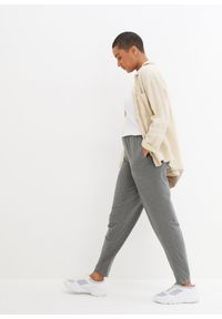 bonprix - Spodnie z gumką w talii, high waist (2 pary). Stan: podwyższony. Kolor: niebieski. Materiał: wiskoza