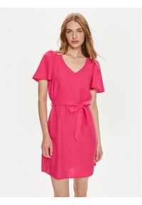 JDY Sukienka letnia Say 15321189 Różowy Regular Fit. Kolor: różowy. Materiał: len, wiskoza. Sezon: lato