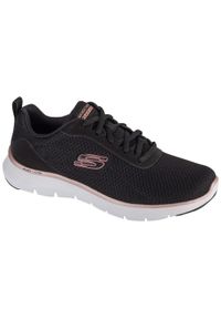 skechers - Buty do chodzenia damskie Skechers Flex Appeal 5.0. Kolor: niebieski. Materiał: syntetyk, materiał. Szerokość cholewki: normalna. Sport: turystyka piesza