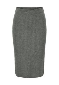 only - ONLY Spódnica ołówkowa Emma 15233600 Szary Slim Fit. Kolor: szary. Materiał: syntetyk #5