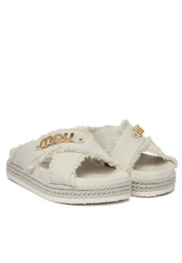 Mou Klapki MU.SW451005K Biały. Kolor: biały. Materiał: materiał