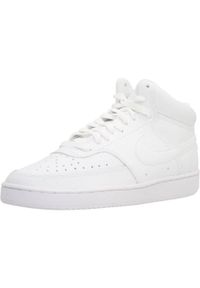 Buty Nike Court Vision Mid, Kobiety. Kolor: biały, wielokolorowy, beżowy. Materiał: skóra, materiał. Model: Nike Court. Sport: turystyka piesza