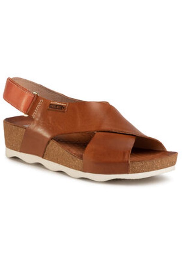 Pikolinos Sandały W9E-0912 Brązowy. Kolor: brązowy. Materiał: skóra